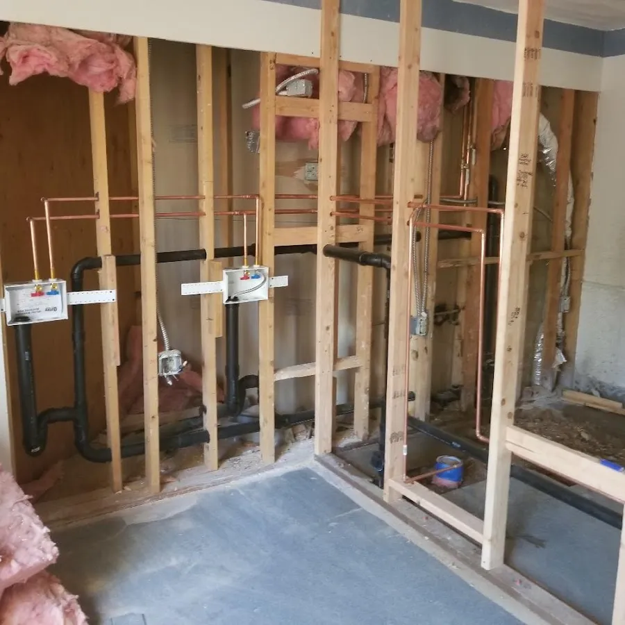 Copper pipe rough-in and plumbing installation in Palatka